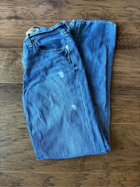 Big Star Men's Distressed Blue Relaxed Jeans